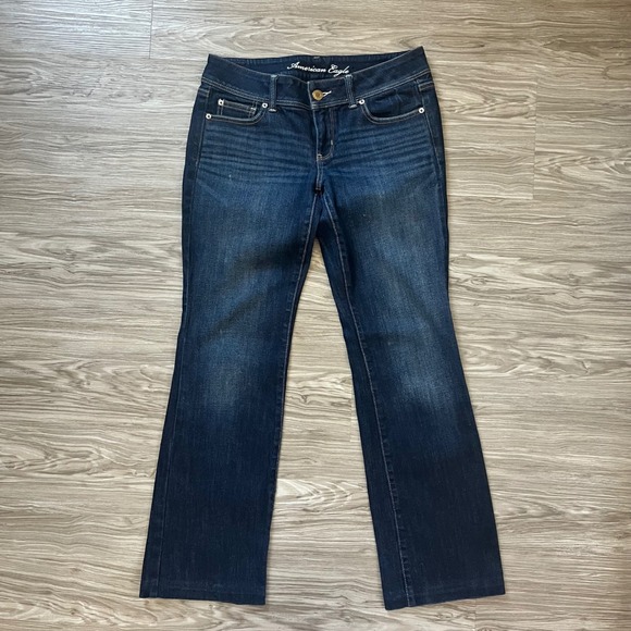 American Eagle Outfitters Denim - American Eagle Slim Boot Jeans Womens 8 Dark Wash Stretch Denim Mid Rise 31x31